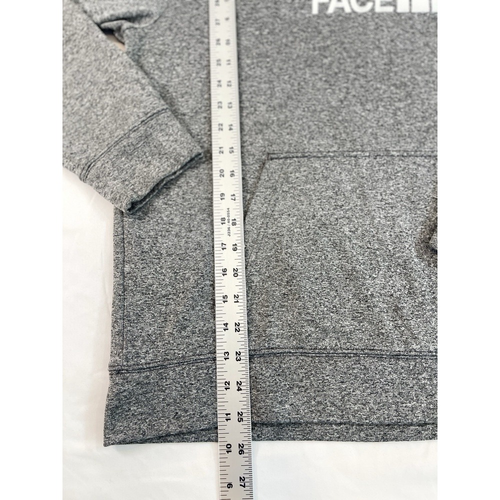North Face Mens Pullover Hoodie Medium Bold Half Dome White Logo front and back - Picture 11 of 11
